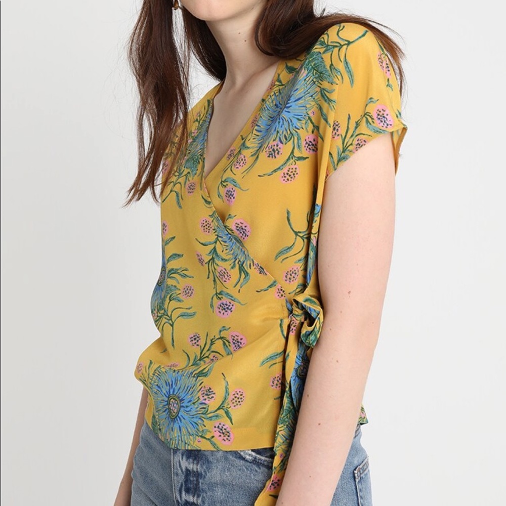 Madewell Kimono Wrap Silk Shirt